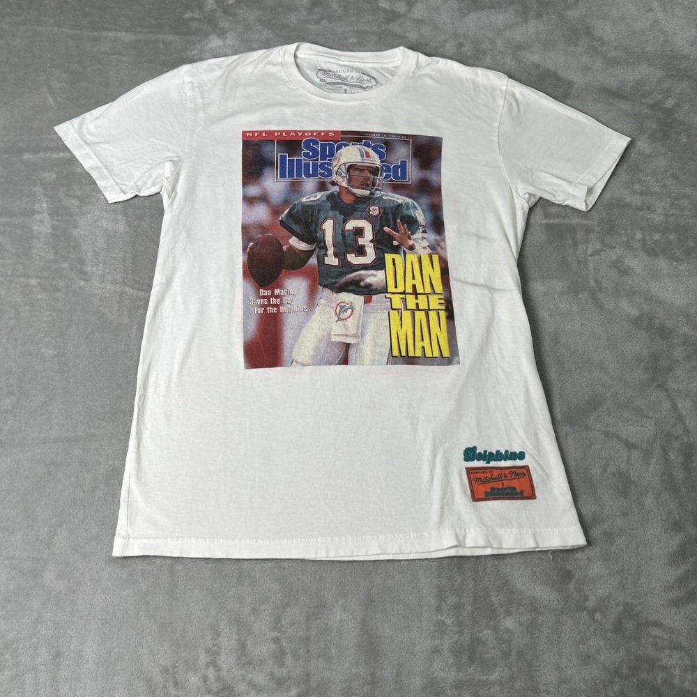 Dan Marino #13 T Shirt Mitchell & Ness Small Dolphins size S